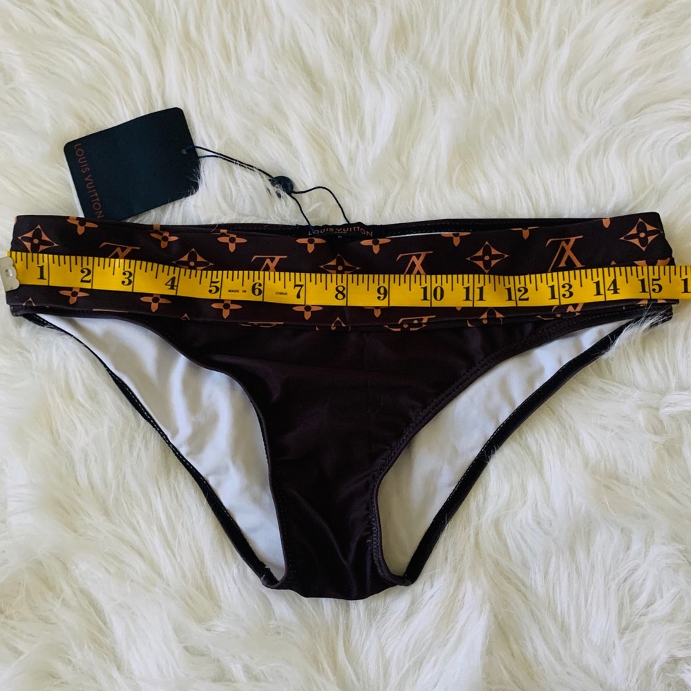 Louis Vuitton Brown & Tan Monogram Bikini Bottom - Picture 2 of 4